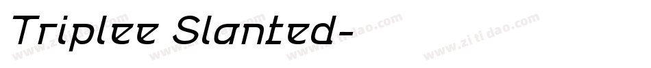 Triplee Slanted字体转换